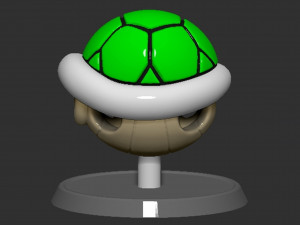 Mario Turtle Shell Koopa Troopa Based Model Cetak 3D