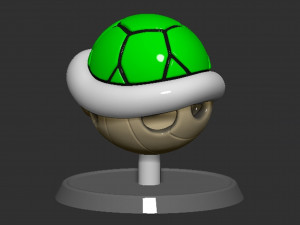 Mario Turtle Shell Koopa Troopa Based Model Cetak 3D