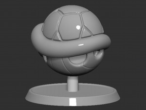 Mario Turtle Shell Koopa Troopa Based Model Cetak 3D