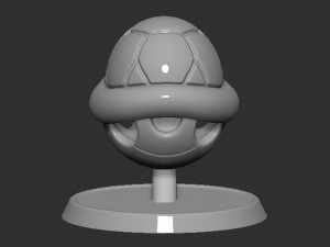 Mario Turtle Shell Koopa Troopa Based Model Cetak 3D