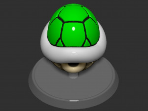 Mario Turtle Shell Koopa Troopa Based Model Cetak 3D