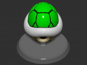 Mario Turtle Shell Koopa Troopa Based 3D Print Model