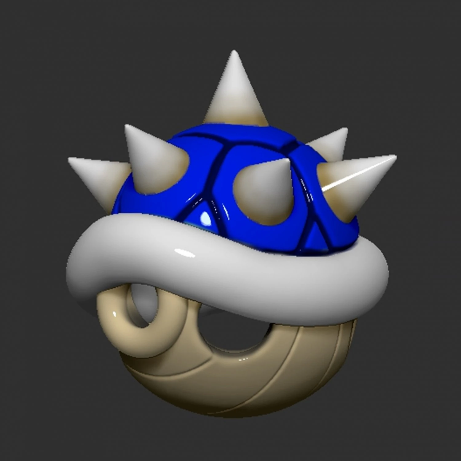 Mario Spiny Shell Koopa Troopa 3D Print Model .c4d .max .obj .3ds .fbx .stl .blend