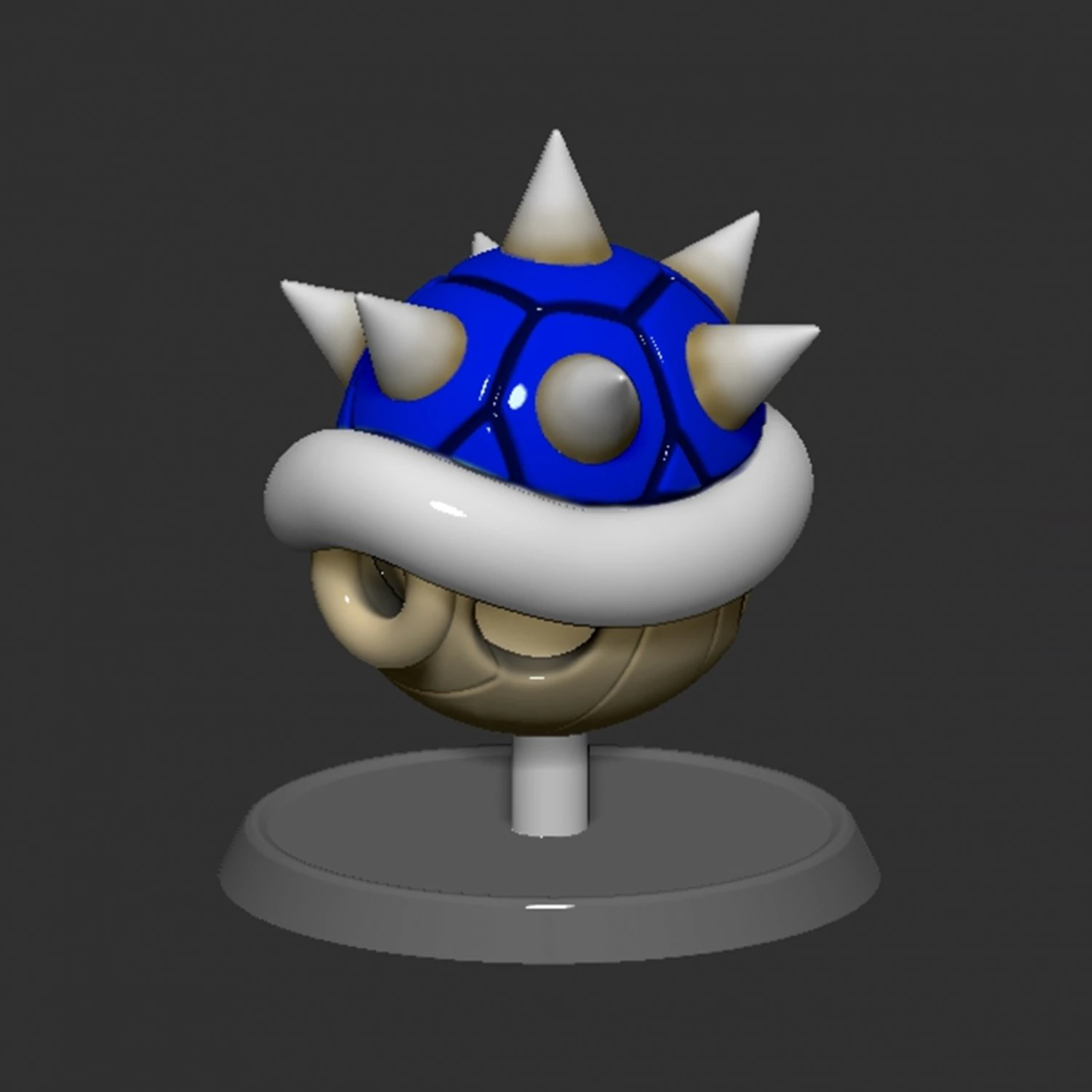 Mario Spiny Shell Koopa Troopa Based 3D Print Model .c4d .max .obj .3ds .fbx .stl .blend 