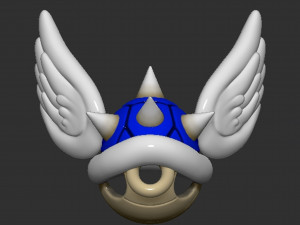 Mario Tortoise Shell with Spiny and Wings 3D Принт Модель