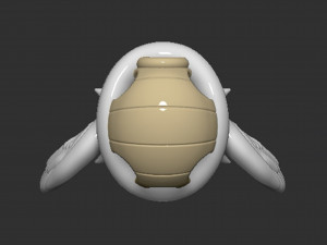 Mario Tortoise Shell with Spiny and Wings 3D Принт Модель