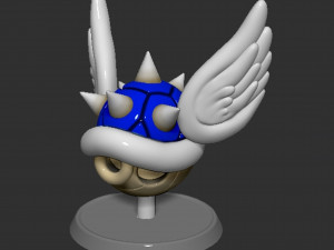 Mario Tortoise Shell with Spiny and Wings Based Modelo de Impressão 3D