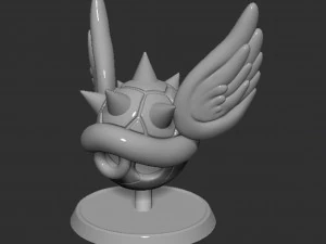 Mario Tortoise Shell with Spiny and Wings Based 3D Print Model