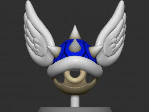 Mario Tortoise Shell with Spiny and Wings Based 3D Print Model