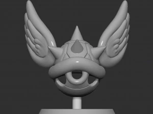 Mario Tortoise Shell with Spiny and Wings Based 3D Print Model