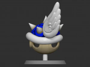 Mario Tortoise Shell with Spiny and Wings Based 3D Print Model