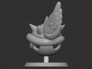 Mario Tortoise Shell with Spiny and Wings Based 3D Print Model