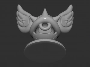 Mario Tortoise Shell with Spiny and Wings Based 3D Print Model