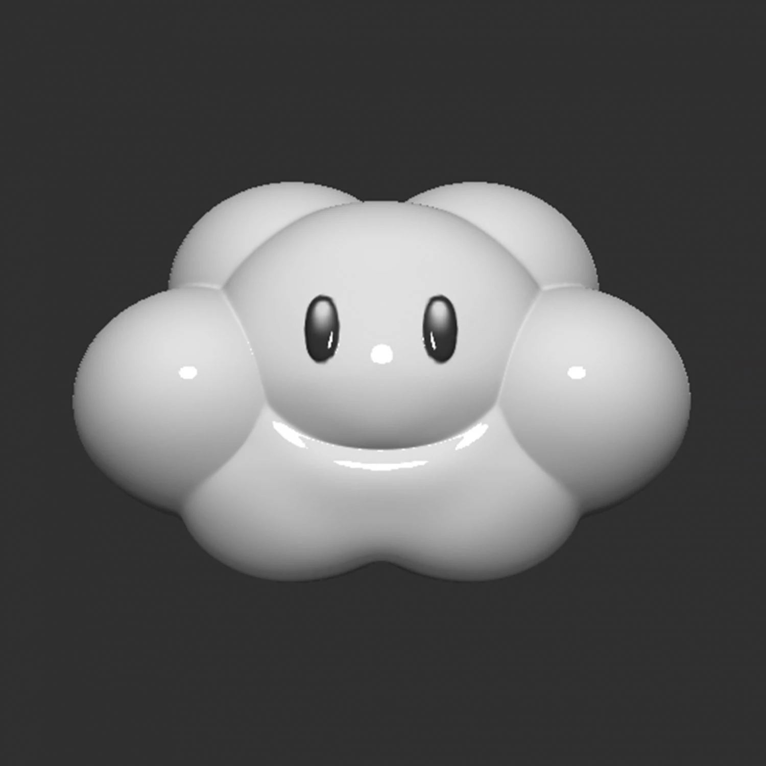Lakitu Cloud Mario 3D Print Model .c4d .max .obj .3ds .fbx .stl .blend 