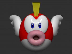 Mario Cheep Cheep Poisson Modèles 3D en vedette