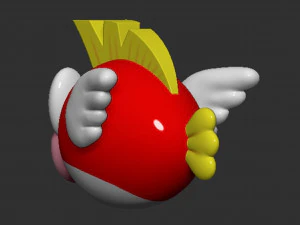 Mario Cheep Cheep Poisson Modèles 3D en vedette