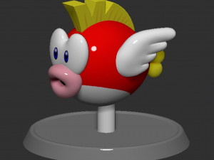 Mario Cheep Cheep Fish Based Modelo de Impressão 3D