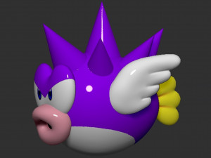 Mario Spiny Cheep Cheep Fish Modelo de Impressão 3D