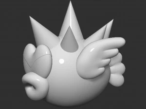 Mario Spiny Cheep Cheep Fish 3D Print Model