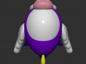 Mario Spiny Cheep Cheep Fish 3D Print Model