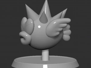 Mario Spiny Cheep Cheep Fish 3D Print Model