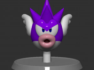Mario Spiny Cheep Cheep Fish 3D Print Model