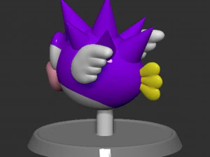 Mario Spiny Cheep Cheep Fish 3D Print Model