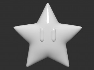 Mario Star 3Dプリントモデル