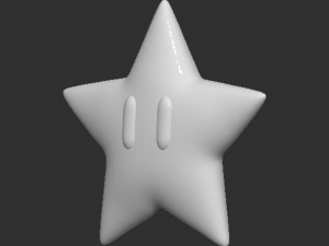 Mario Star 3Dプリントモデル