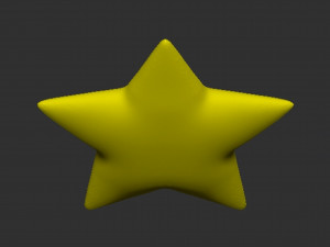 Mario Star 3Dプリントモデル