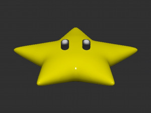 Mario Star 3Dプリントモデル
