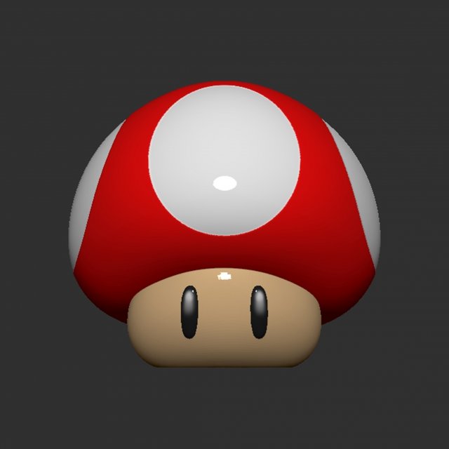 Mario Mushroom 3D-printmodel .c4d .max .obj .3ds .fbx .stl .blend 