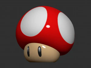 Mario Mushroom 3D Print Model