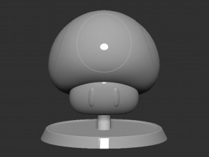 Mario Mushroom Based 3Dプリントモデル