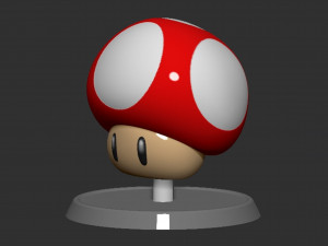 Mario Mushroom Based 3Dプリントモデル