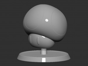 Mario Mushroom Based 3Dプリントモデル