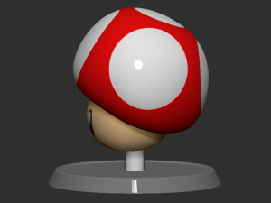 Mario Mushroom Based 3Dプリントモデル