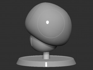 Mario Mushroom Based 3Dプリントモデル