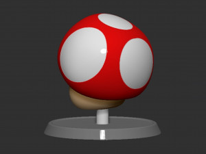 Mario Mushroom Based 3Dプリントモデル