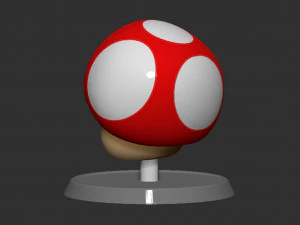 Mario Mushroom Based 3D Print Model