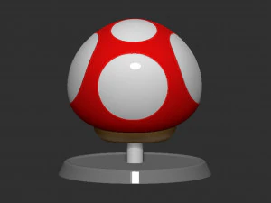 Mario Mushroom Based 3D Print Model