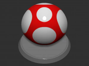 Mario Mushroom Based 3D Print Model