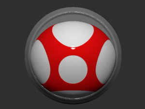 Mario Mushroom Based 3Dプリントモデル