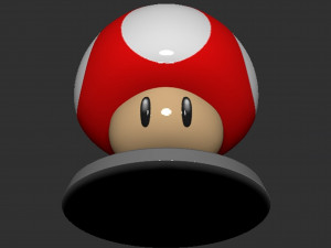 Mario Mushroom Based 3Dプリントモデル