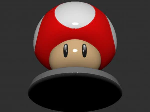 Mario Mushroom Based 3D Print Model