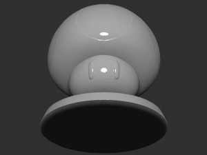 Mario Mushroom Based 3Dプリントモデル