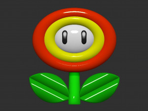 Mario Flower Modelo de Impressão 3D