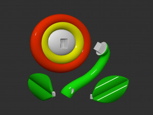 Mario Flower 3D Print Model