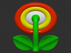 Mario Flower 3D Print Model