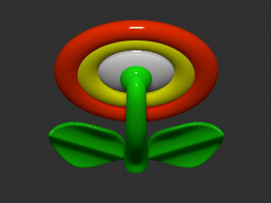 Mario Flower 3D Print Model